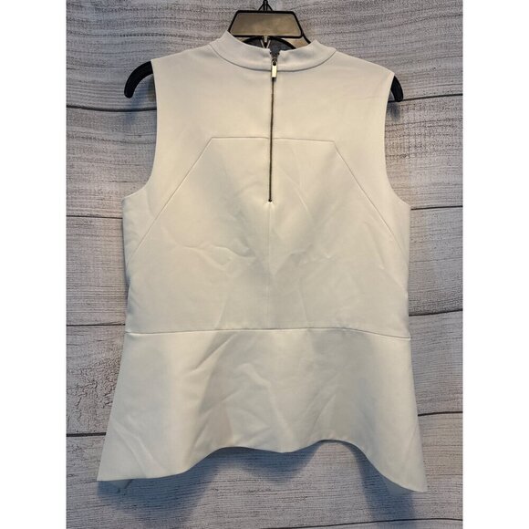 Halogen White Sleeveless Peplum Top Size M - Picture 2 of 2